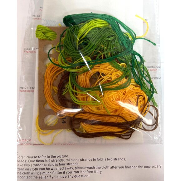 Embroidery DIY Art Kit With Pre-Printed Cloth & Instructions - Picture 5 of 6